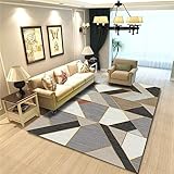 AD6H-CZ Grauer Teppich, Baby Balkon Nicht verformt rutsch Fester Teppich,Grau,80x120cm
