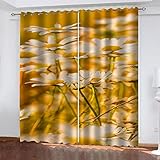 Verdunkelungsvorhang Mit Ösen 3D Weißes Chrysanthemenmuster Muster Gardinen Schlafzimmer Wohnzimmer Kinderzimmer Mädchen Junge Ösenvorhang Blickdichte Vorhänge, Thermovorhang 2Er Set 260X280cm(HxB)