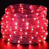 Wisada LED Lichtschlauch Außen 10M,36 LEDs/m LED Schlauch 220V LED Indoor Leuchtstoffröhre, Outdoor Rot LED Lichter Wasserdicht Lichterschlauch für Terrasse Wohnzimmer Weihnachten Partydeko