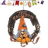 BHKC Wichtelkränze für Haustür,Halloween Dekoration Wichtelkranz | Halloween-Hexe-Dekorationen für Feiertags-Party-Erntedank-Dekor