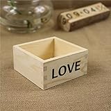 Schmuckkiste Antike n Blumentopf Tabelle Sundries Behälter, Kosmetik, Schmuck Storage Box n Schmuck Halter-Aufbewahrungsbehälter Holz-Handwerk-Quadrat Schmucklagerkoffer. ( Color : Square )