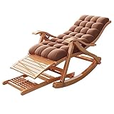 Lanmmraifc Gartenliege klappbar Sonnenliege Schaukelliege, Gartenstuhl Verstellbar Schaukelliege Rückenlehne Patio Pool Garten mit Kissen-Unterstützung (Size : #1)