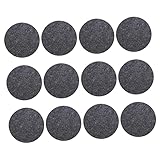 SWOOMEY 12 Stück Filzuntersetzer Runde Tischsets Tischsets Untersetzer Für Esstisch Kaffeeuntersetzer Filz Runde Tischsets Dunkelgraue Untersetzer Filz-Tischset