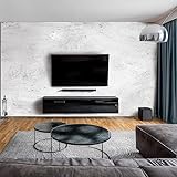 dedeco Wohnzimmerrückwand TV-Wand Wandpaneel Wohnrückwand Rückwand Tapetenersatz, Motiv: Beton V4, 300 x 150 cm, Nano-Protect: matt, wasserfest, robust, als Wandverkleidung aus Hartschaum PVC