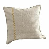 Loberon® Kissenhülle Kassia, leinen/gelb