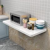 ADITAM Wandtisch Wandklapptisch mit Halterungen Weiß Klappwerkbank für Home Office Waschküche Keller Bar Arbeitszimmer oder Küche Klapptisch Klapptisch Klapptisch Double The Comfort