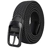 Drizzte Gürtel Übergröße Herrengürtel Männer Arbeits Stretchgürtel Flechtgürtel Schwarz 130cm