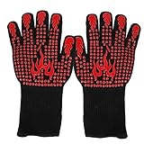 Garneck 1 Paar Grill-Silikonhandschuhe Strickhandschuhe Silikon-Ofenhandschuhe Grillhandschuh Outdoor-Camping-Handschuh Schnittfeste Grillhandschuhe Backzubehör Ofenhandschuh