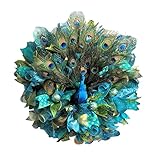 IUNSER ??EIN Kranz für Ihre Nachbarn ??Wunderschöner Kranz, Bauernhaus, auffällige Kranzdekoration, 1 Stück Weidenkranz 50 cm Outdoor (Sky Blue, One Size)