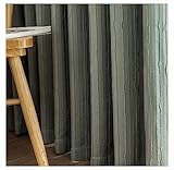 Homxi Gardinen Set Blickdicht 2er Set 2 x 107W x 160H cm,Gardine Blickdicht Verdunkelung Grün Einfarbig Vorhänge Wohnzimmer Ösen
