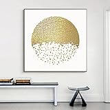 NALsa Moderne KunstdruckeNordic Abstrakt Goldener Luxus Moderne Poster Wandkunst Bild für Wohnzimmer Zuhause Wanddekoration Cuadro50x50cm ohne Rahmen