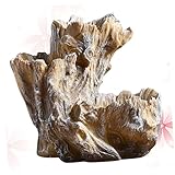 Sukkulenten-Blumentopf, Pflanztöpfe, Botanik, künstliche Pflanzen, Luftpflanzen, Schreibtischbehälter, Treibholz-Harztopf, künstlicher Treibholz-Pflanzgefäß, Treibholz-Blumentopf, Kübel, Holz-Blu