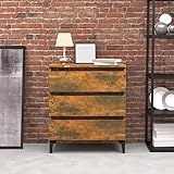 TEKEET Home Furniture Sideboard aus Eichenholz, 60 x 35 x 69 cm