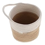 TOPBATHY 1 Stück Wandbehang Gewebter Hängekorb Wäschekorb Faltbarer Weiden-Mülleimer Faltbare Aufbewahrungsbehälter Papierkorb Wäschekorb Gewebter Spielzeugkorb Mehrzweckkorb Weiß