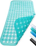 NELLY CLARK Badewannenmatte rutschfest 88x39cm | Antirutschmatte Badewanne mit starkem Halt | Hautverträglich BPA-freie rutschfeste Duschmatte | Waschmaschinenfeste Badematte Rutschmatte (Petrol)