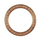 NOODCO 100 cm runder dekorativer Wandspiegel, Vintage-Stil, geschnitzt, zum Aufhängen, goldfarben, Retro-Spiegel, Dekoration für Zuhause, Wohnzimmer, Schminktisch, Schlafzimmer