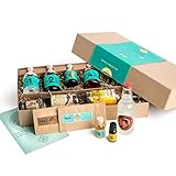 Gin Cocktail Geschenk-Set für 6 feine Gin & Tonic Interpretationen | Probier-Set mit ELEPHANT GIN & SLOE GIN aus Hamburg