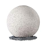 LED Leuchtkugel Gartenlampe 30cm in Natur-Stein Optik für Außen IP65 mit OSRAM 10W E27 LED warmweiß Kugelleuchte inkl. 3m Kabel