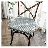 Stuhlkissen für Küchenstühle, Esszimmer Stuhlkissen 40×43, Stuhlkissen mit Schleifenband, Rutschfest Stuhlauflagen, Dicker Sitzpolster Kissen für Zuhause Küche Sofa Büro Sitzkis(Size:6 Pack,Color:C)