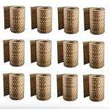TerraGala 12er Pack Rattan Sichtschutz-Streifen, Sichtschutz für Stabmattenzaun, Flechtoptik, 255cm x 19cm, inklusive Befestigungsclips (12, Strohfarben)