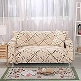 ASCV Sofabezug Tight Wrap Stretch Couchbezug Sofa Handtuch für Möbel Sessel L-Stil Schnittsofa Fundas A19 4-Sitzer