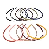 Kireida® 6 Stück 7 mm dünne Stirnbänder für Frauen, Kunststoff-Stirnband mit Zähnen, Stirnbänder, Kämm-Haarbänder, Haar-Accessoires für Mädchen, Teenager und Frauen