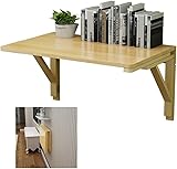 HAVERN Wandklapptisch Massivholztisch Esstisch for Kleine Räume Klappbarer Computertisch Weißer Lehrtisch (Size : 60 * 40cm/24 * 16in)