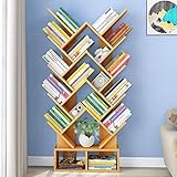 HKX Aufbewahrungsfach, Aktenschrank Massivholz-Bücherregal Robustes baumförmiges Bücherregal, Lagerregal, Aktenregal, Bücherregal, Aktenschrank, Fotoalbum/Aktenregal Display-Rack Dateibox