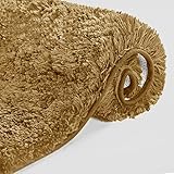 Deconovo Badematte Wasserabsorbierend Flauschige Mikrofaser Badteppich Badvorleger rutschfest Waschbar Badezimmerteppich für Dusche Wohnzimmer, 40x60 cm, Taupe, 1 Stück