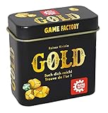 Game Factory 646252 Gold, Mini-Kartenspiel in handlicher Metalldose, ab 6 Jahren, ideal als Reisespiel oder Geschenk, für 2 bis 5 Spieler