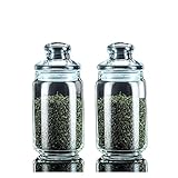 Teedosen Set mit 2 runden Teedosen aus Glas, Kaffeedosen mit luftdichten Deckeln, glatten und transparenten Glasdosen for Kaffee, Nudeln, Zucker, Tee, Snacks, Nüsse, Kekse Teedose ( Size : 500ML )