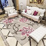 Teppich kinderzimmer Teppich Anti rutsch Rosa Blumen grau Teppich modernen Stil Rechteck kann angepasst Werden teppichläufer waschbar 200X250CM