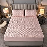 JIANINGHOME Weiches Spannbetttuch 90x200,Matratzen-Bett-Schoner mit Spannumrandung|Auch für Boxspring-Betten|Matratzen-Auflage