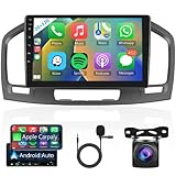 【2+32GB】 Hodozzy Carplay/Android Auto Android Autoradio für Buick Regal/Opel Insignia Autoradio Bluetooth 2 Din Autoradio mit 9 Zoll Touchscreen GPS/WiFi/FM/RDS/HiFi/USB+Rückfahrkamera+Mikrofon