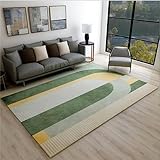 AU-OZNER Teppich pflegeleicht Grüner Teppich, Baby krabbler, leicht zu saugen, Anti statischer Teppich, leicht zu legenteppich jugendzimmer Jungen,Grün,80x120cm
