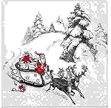 Weihnachtsservietten mit Motiv - Servietten Weihnachten - Weihnachtsmotiv - 33x33cm - 20Stück