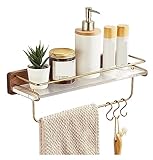 Badezimmer Regal Duschablage Duschregal Kein Bohren, Duschregal, Wandmontage, Duschregal, Holz, Raumaluminium, Für Badezimmer, WC Badregal Dusche Ablage Duschkorb (Color : B, Size : 50cm)