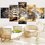 Targawerelax Kunstdruck Leinwand Wandkunst 5 Panels Sea Storm Poster Drucke Segelboot In Wellen Wandbilder Für Wohnzimmer Malerei 150x80cm