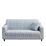 OQHAIR Gedruckt Sofaüberwurf Stretch-Polyester Sofabezug für 3-Kissen-Couch rutschfest staubdicht Sofahusse für Wohnzimmer -A-3 Seater