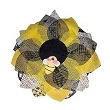 Simulation Bienen-Sonnenblumen-Kranz-künstlicher Kranz-Anhänger-Bienen-Festival-Kranz-Dekoration Naturmaterialien Hängen (Multicolor, One Size)