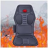 Massage Rückenmassagegerät Matte ­- Sitzheizung Auto 8 Vibrationsmotoren - Massage Auflagen Sessel für Auto/Zuhause/Büro