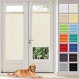 Plissee ohne Bohren Plissees Klemmfix,Beige 40x80cm Easyfix Plisseeroll Rollo für Fenster Einfache Montage Sichtschutz und Sonnenschutz
