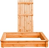 Promadino Sandkiste Tessa mit Abdeckung, 140 x 140 cm