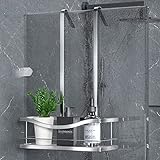 Bestdon Duschregal zum Hängen, Duschablage Hängend Ohne Bohren für Duschwand, Duschkorb Dusche Hängeregal Edelstahl Rostfrei, Silber Gebürstet