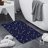 Badematte 60x100 cm rutschfest,Weltraum, Nachthimmel mit Sternen Roman,Badvorleger Maschinenwaschbar Anti-Rutsch Badteppich Weich Wasserabsorbierende-Badematten Flauschige Mikrofaser Badezimmerteppich