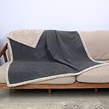 Catalonia Wasserdicht Decke, Tagesdecke Bett Sofaüberwurf Kuscheldecke Schonbezug Couchschoner Wasserabweisend Wohndecke Überwurf Fleece Sherpa Decke for Bett Couch Sofa 152x127cm