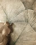 NEWROOM Tapete Gold Vliestapete Dschungel - Mustertapete Modern Beige Braun Palmen Blätter Dschungeltapete Tropisch Regenwald Blumentapete inkl. Tapezier-Ratgeber