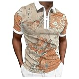 Herren Mode Lässig Sport Stehkragen Kurzarm Hemd Pullover Lose Kurzarm Freizeit Poloshirts Lässiges Slim Fit schlankes hübsches Top Baumwoll Leinen Hemd Lässige Strand T Shirts
