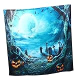 TOYANDONA Halloween Duschvorhang Polyester Duschvorhang Halloween Dekor Vorhänge Halloween Badevorhang Bad Dekor Vorhang Druck Duschvorhang Wassertropfen Geist 3D