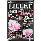 Tin Sign Blechschild 20x30 cm Rezept LILLET WILD Berry Cocktail Bar Kneipe Cafe Haus + Garten Küche Wand Deko Geschenk